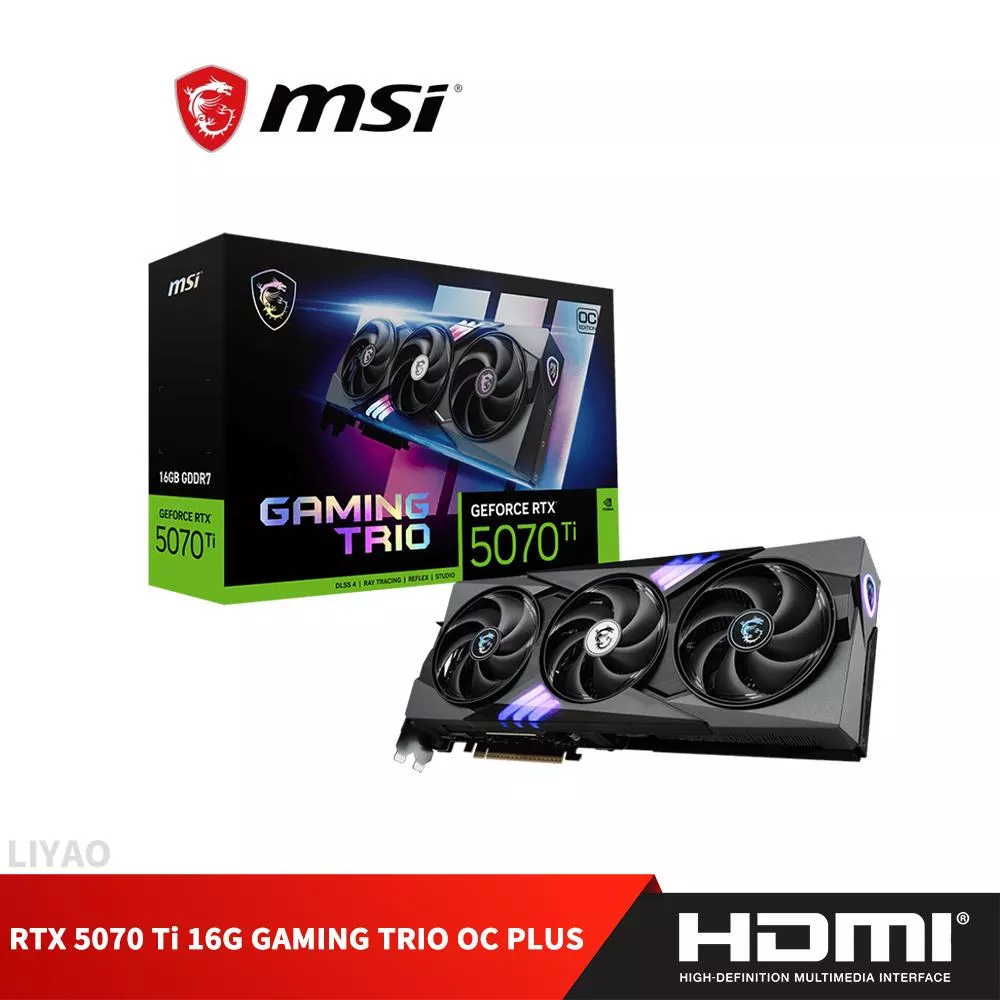微星 RTX 5070 Ti 16G GAMING TRIO OC PLUS 顯示卡