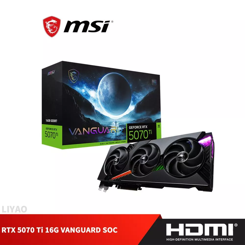 微星 RTX 5070 Ti 16G VANGUARD SOC 顯示卡