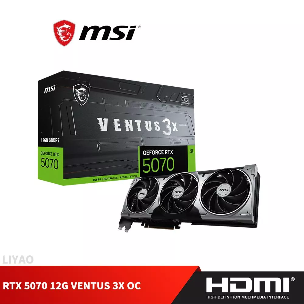 微星 RTX 5070 12G VENTUS 3X OC 顯示卡