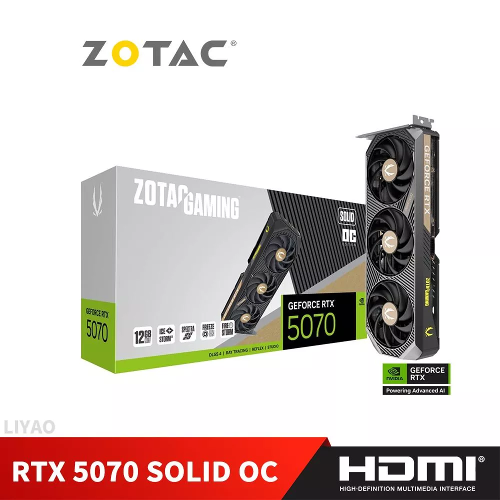 ZOTAC 索泰 RTX 5070 SOLID OC 顯示卡