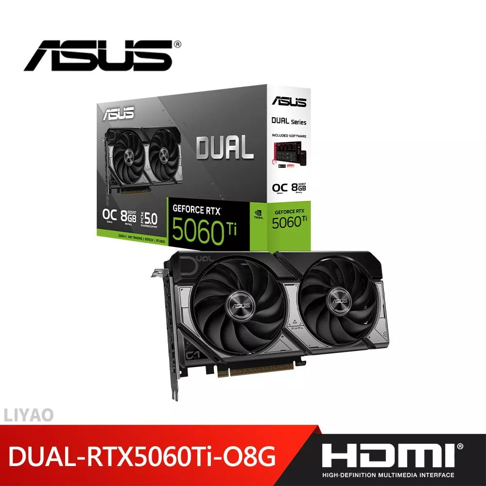 華碩 DUAL-RTX5060Ti-O8G 顯示卡 華碩 DUAL-RTX5060Ti-O8G 顯示卡