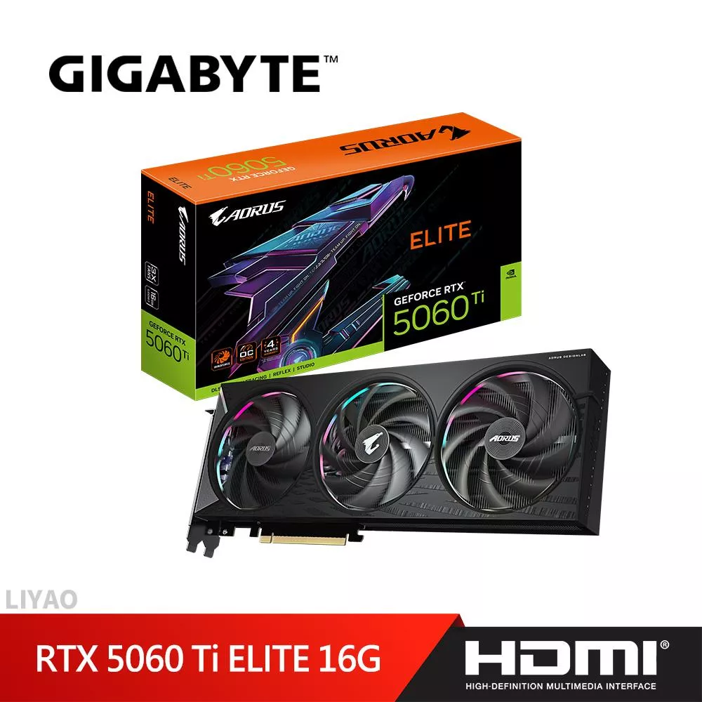 技嘉 AORUS RTX 5060 Ti ELITE 16G 顯示卡