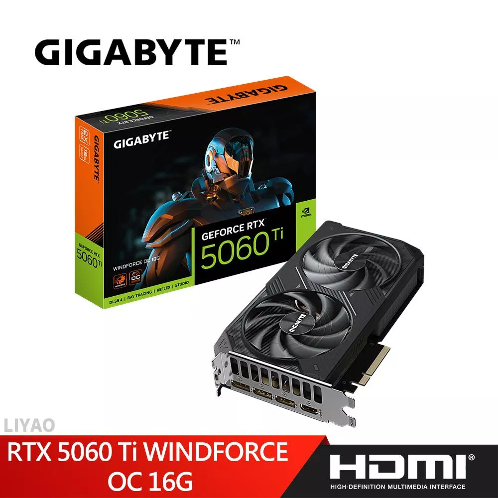技嘉 RTX 5060 Ti WINDFORCE OC 16G 顯示卡
