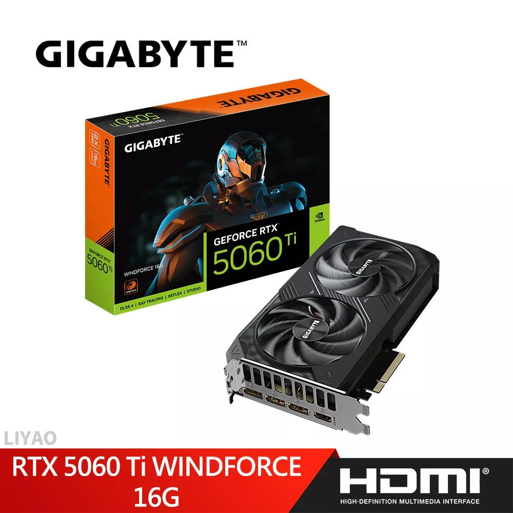 技嘉 RTX 5060 Ti WINDFORCE 16G 顯示卡