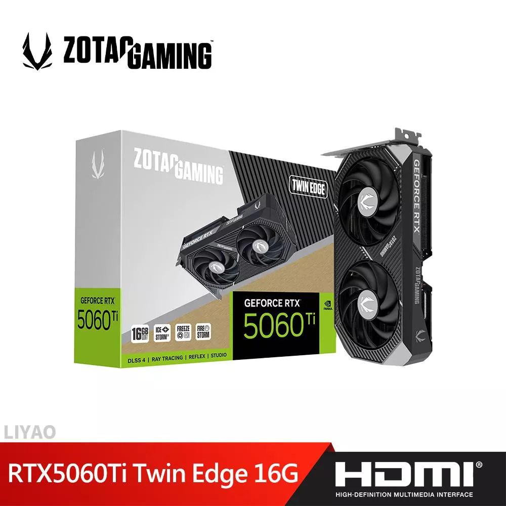 ZOTAC 索泰 RTX 5060 TI 16GB Twin Edge 顯示卡