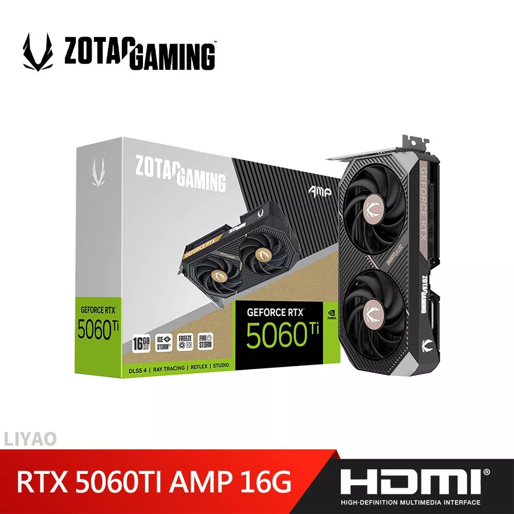 ZOTAC 索泰 RTX 5060 Ti 16GB AMP 顯示卡