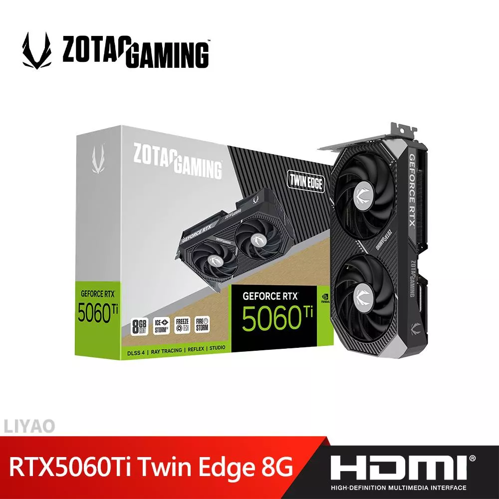 ZOTAC 索泰 RTX 5060 Ti 8GB Twin Edge 顯示卡