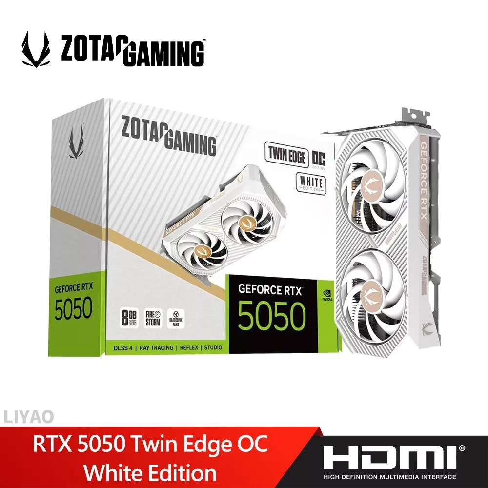 索泰 GeForce RTX 5050 Twin Edge OC White Edition 顯示卡