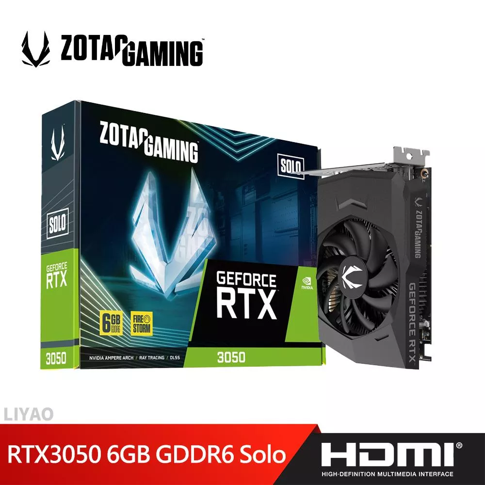 ZOTAC RTX3050 6GB GDDR6 Solo 單風扇 顯示卡