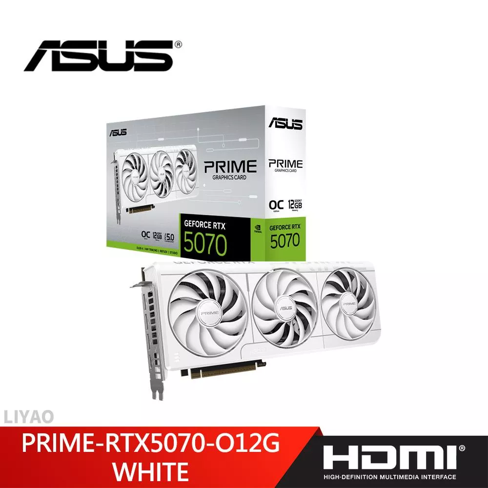 華碩 PRIME-RTX5070-O12G-WHITE 顯示卡