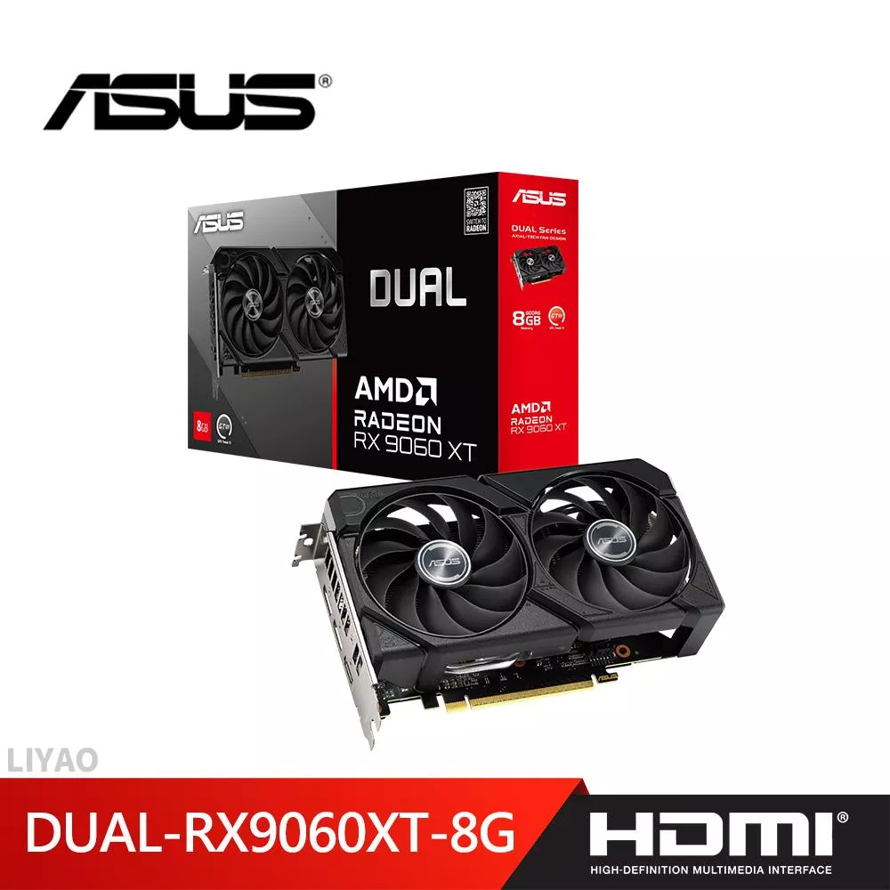 華碩 DUAL-RX9060XT-8G 顯示卡 華碩 DUAL-RX9060XT-8G 顯示卡