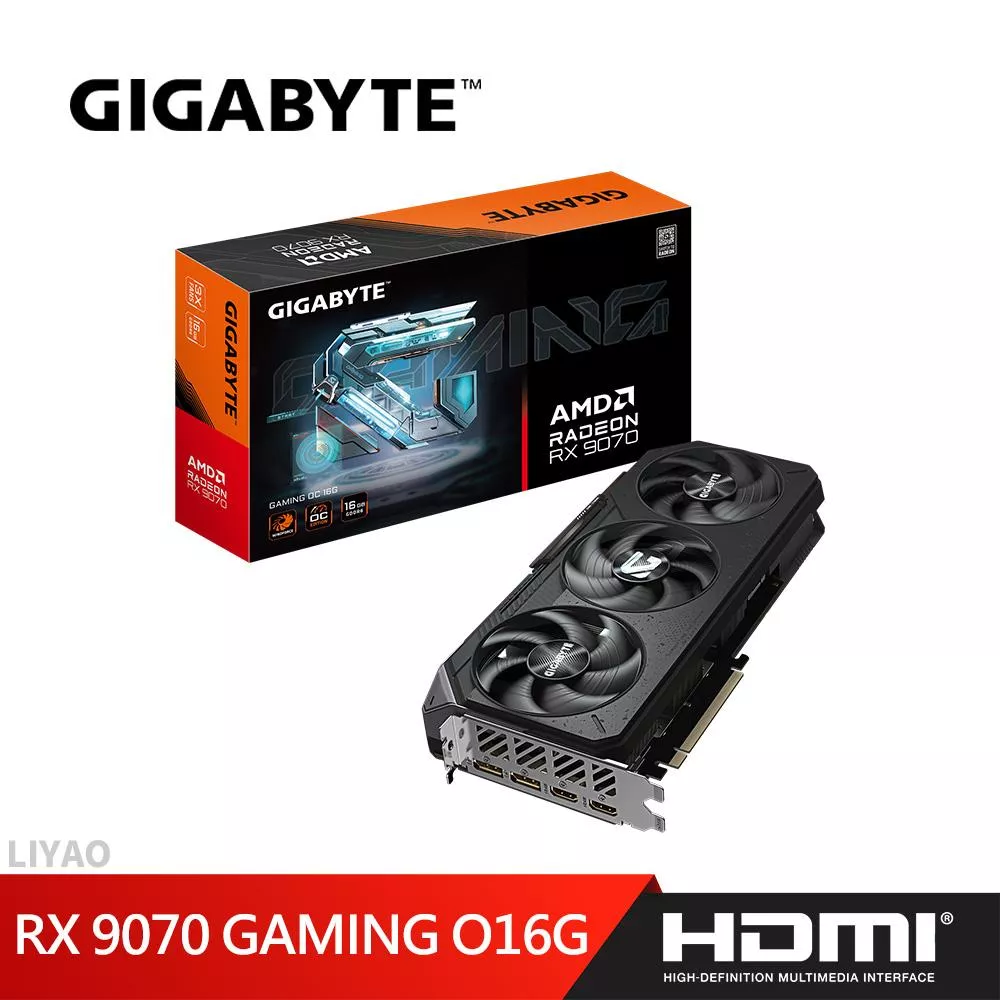 技嘉 RX 9070 GAMING OC 16G 顯示卡 技嘉 RX 9070 GAMING OC 16G 顯示卡