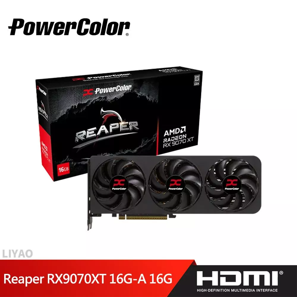 PowerColor 撼訊 RX9070XT 16G-A 遊蕩者 顯示卡
