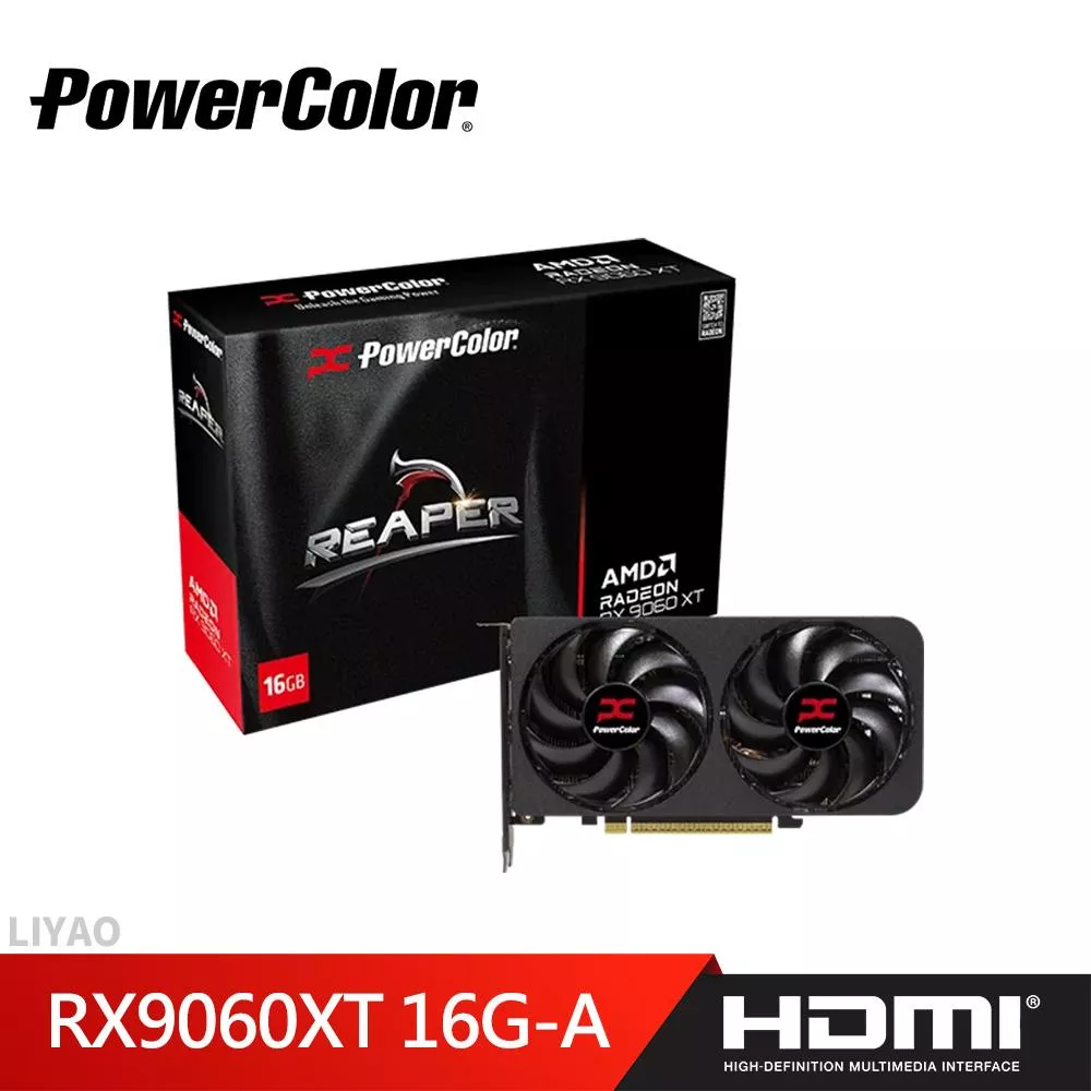 PowerColor 撼訊 RX9060XT 16G-A 遊蕩者Reape 顯示卡