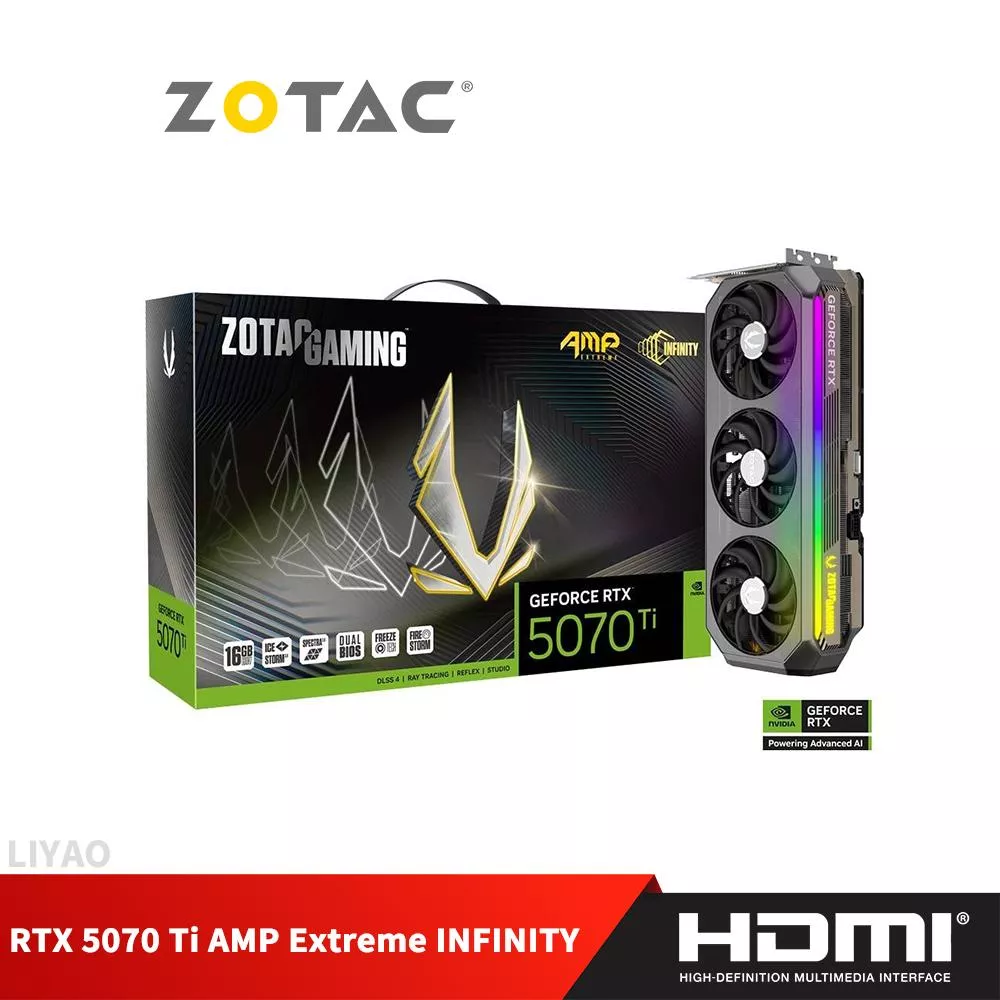 ZOTAC 索泰 RTX 5070TI AMP Extreme INFINITY 16G 顯示卡