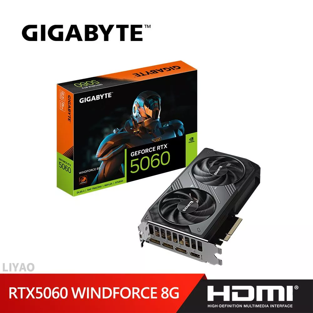 技嘉 RTX5060 WINDFORCE 8G 顯示卡 技嘉 RTX5060 WINDFORCE 8G 顯示卡