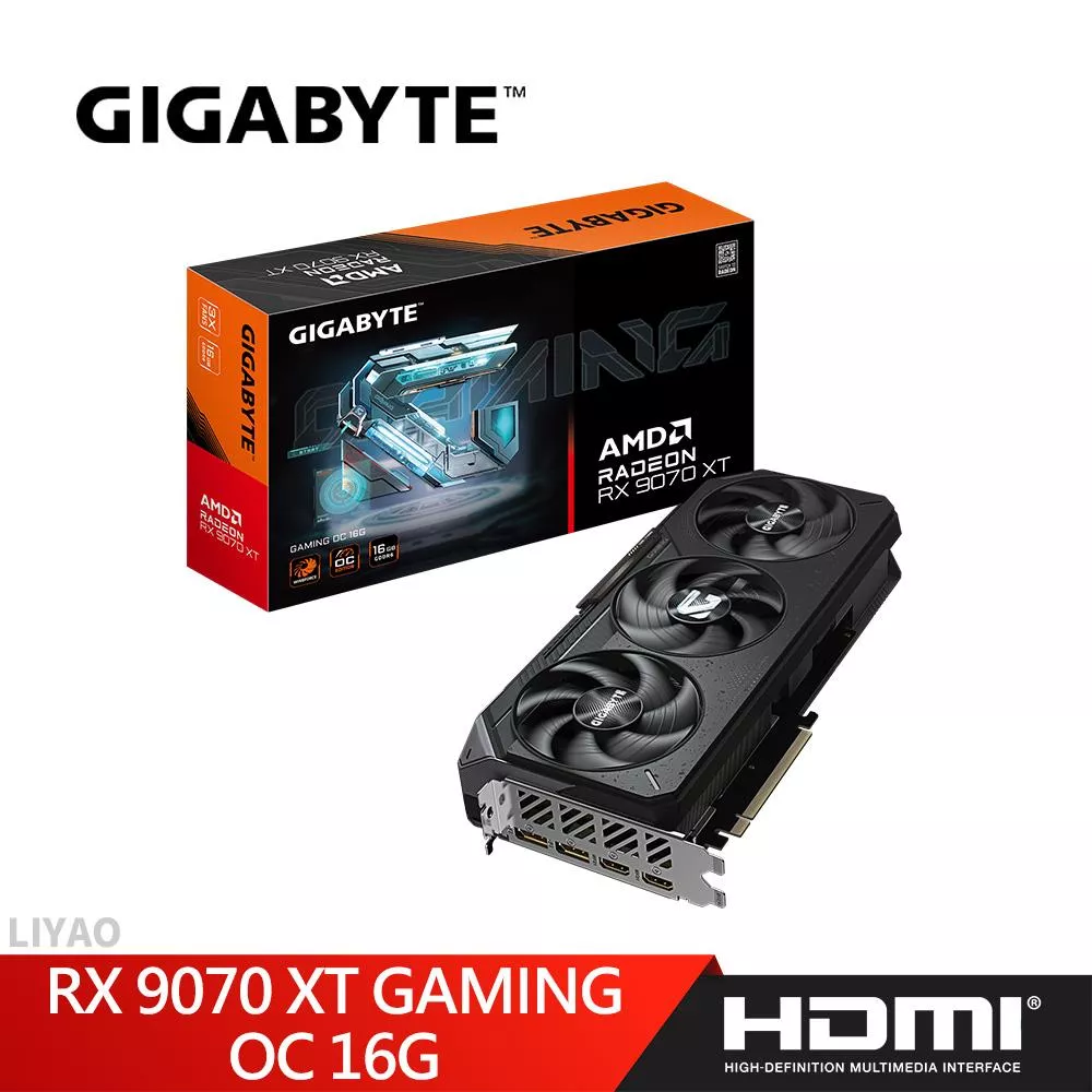 技嘉 RX9070 XT GAMING OC 16G 顯示卡 技嘉 RX9070 XT GAMING OC 16G 顯示卡