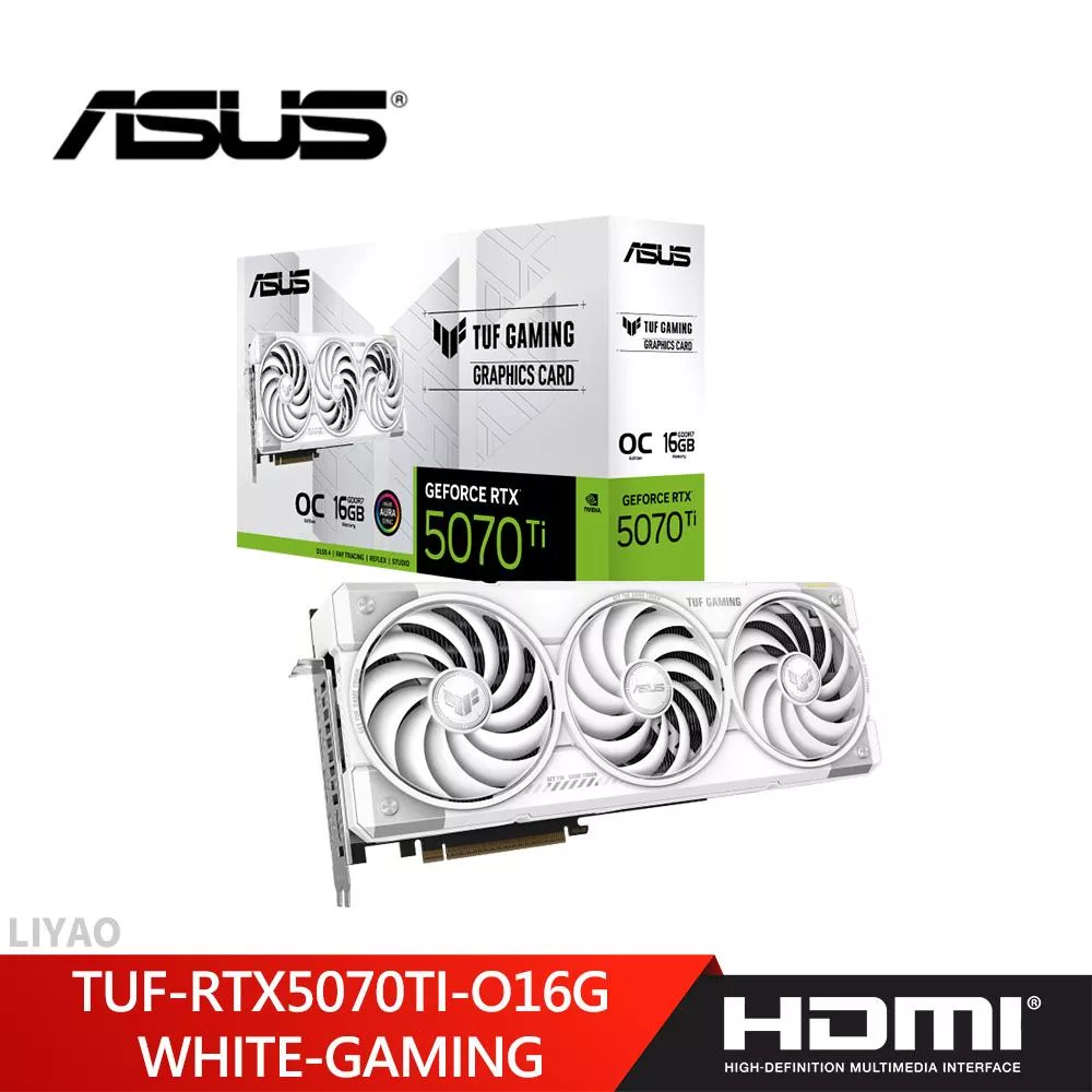 華碩 TUF-RTX5070TI-O16G-WHITE-GAMING 顯示卡 華碩 TUF-RTX5070TI-O16G-WHITE-GAMING 顯示卡
