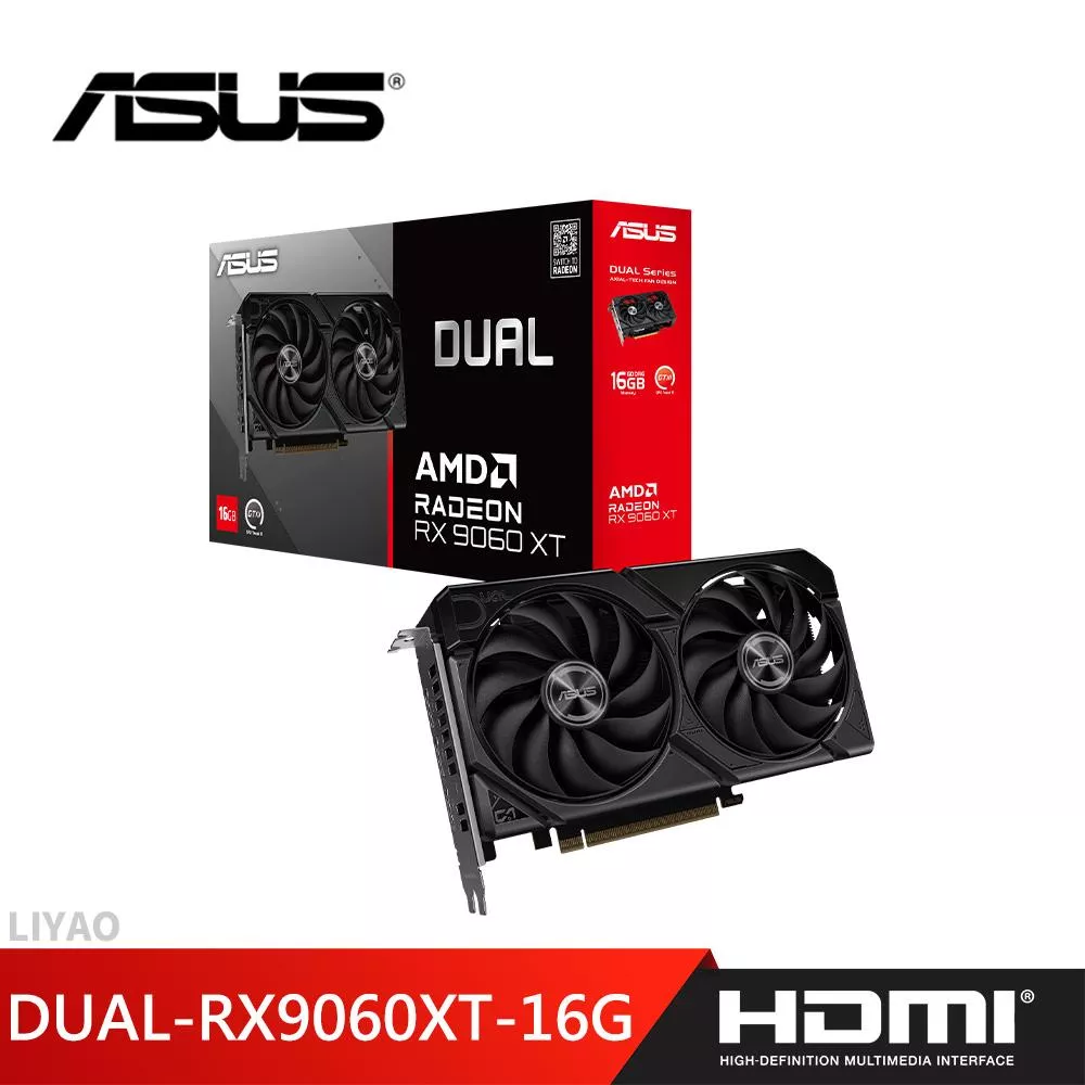 華碩 DUAL-RX9060XT-16G 顯示卡 華碩 DUAL-RX9060XT-16G 顯示卡