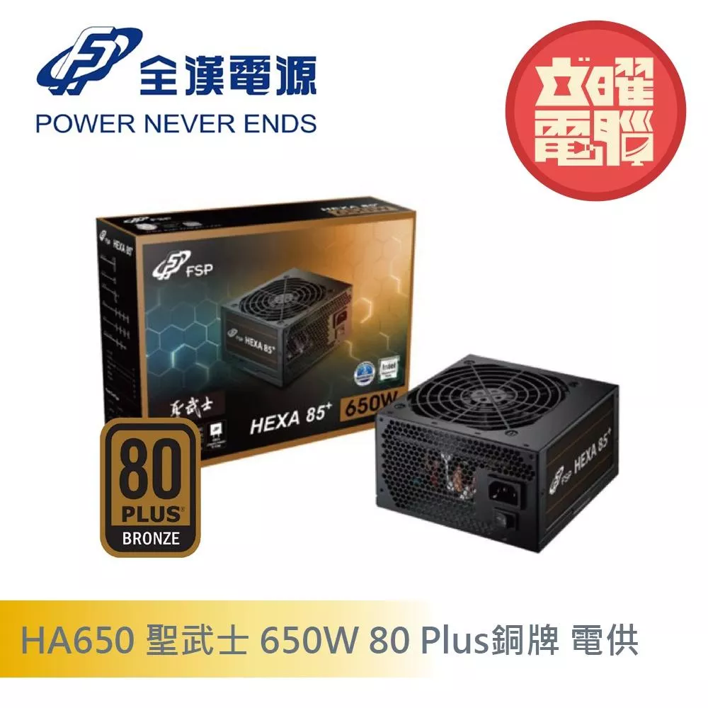 FSP全漢 聖武士 650W/銅牌/全日系/5年保固/電源供應器