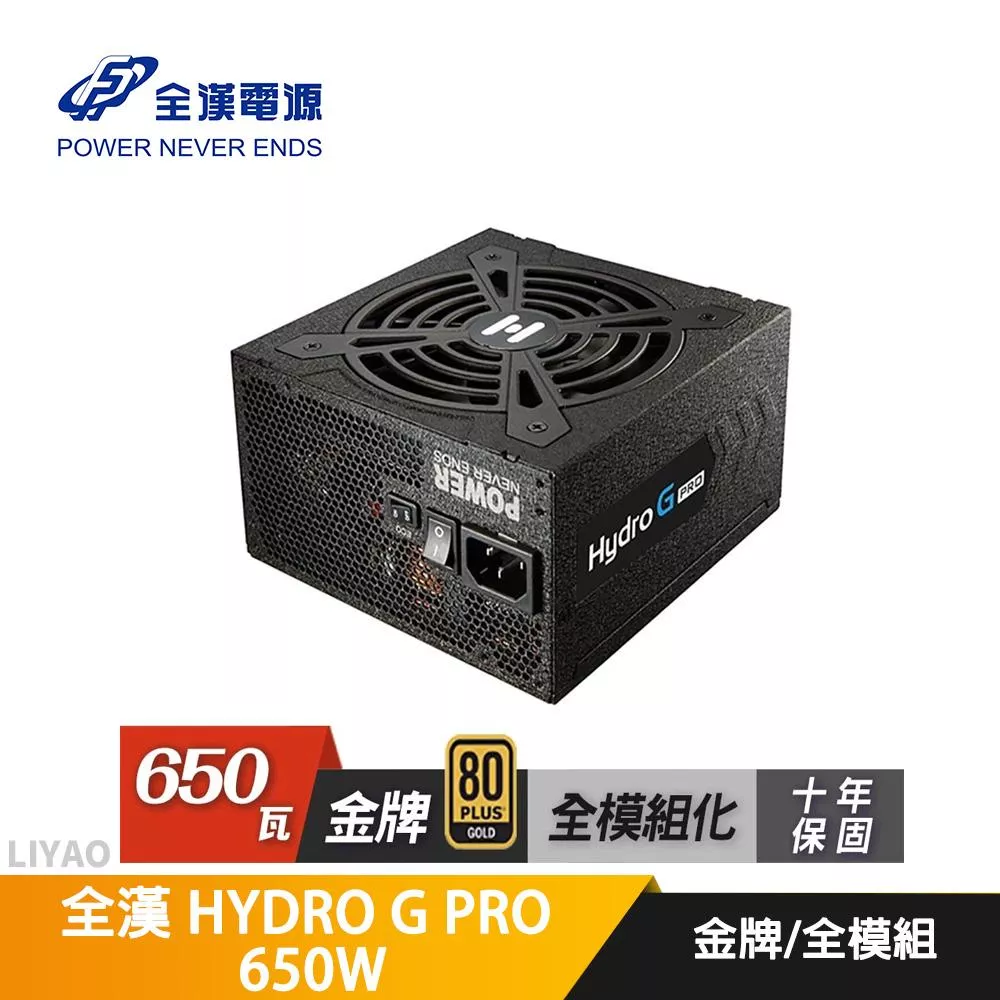FSP全漢 HYDRO G PRO 650W 金牌電源供應器