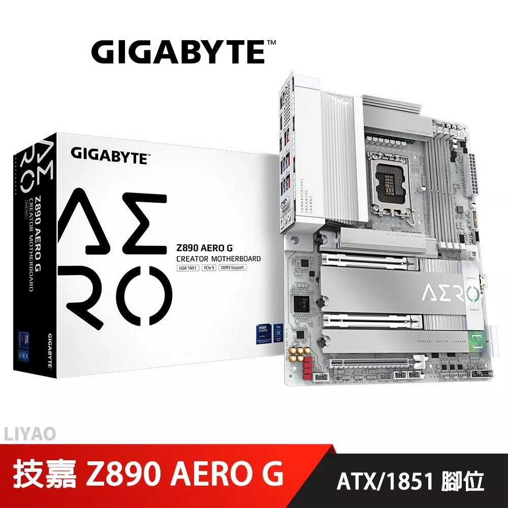 技嘉 Z890 AERO G DDR5 主機板+Intel Core Ultra 9 285K【24核】+酷碼 Elite Liquid 360 ARGB 黑 水冷