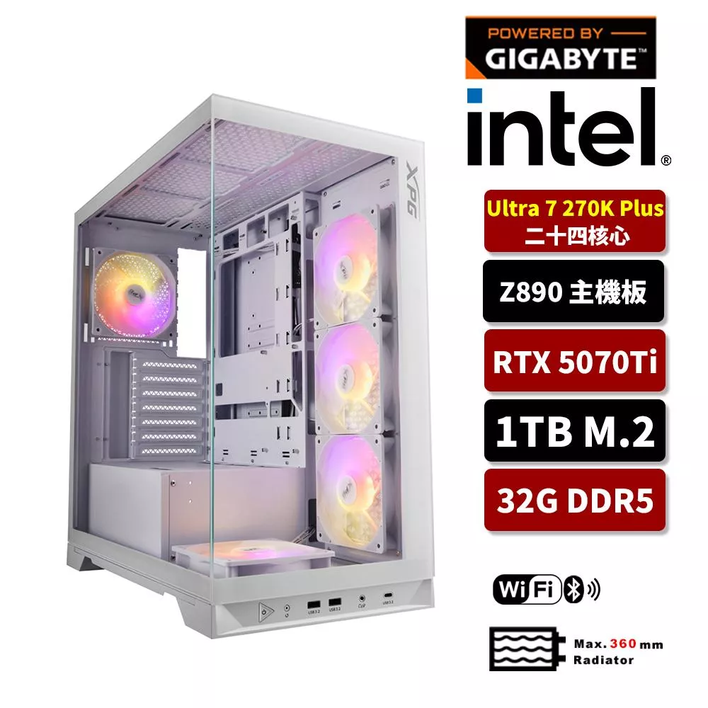 【TikTok抖音】Intel U7 270K Plus/Z890/32G D5/1TB SSD/RTX5070TI/電競電腦/燕雲十六聲-4K款