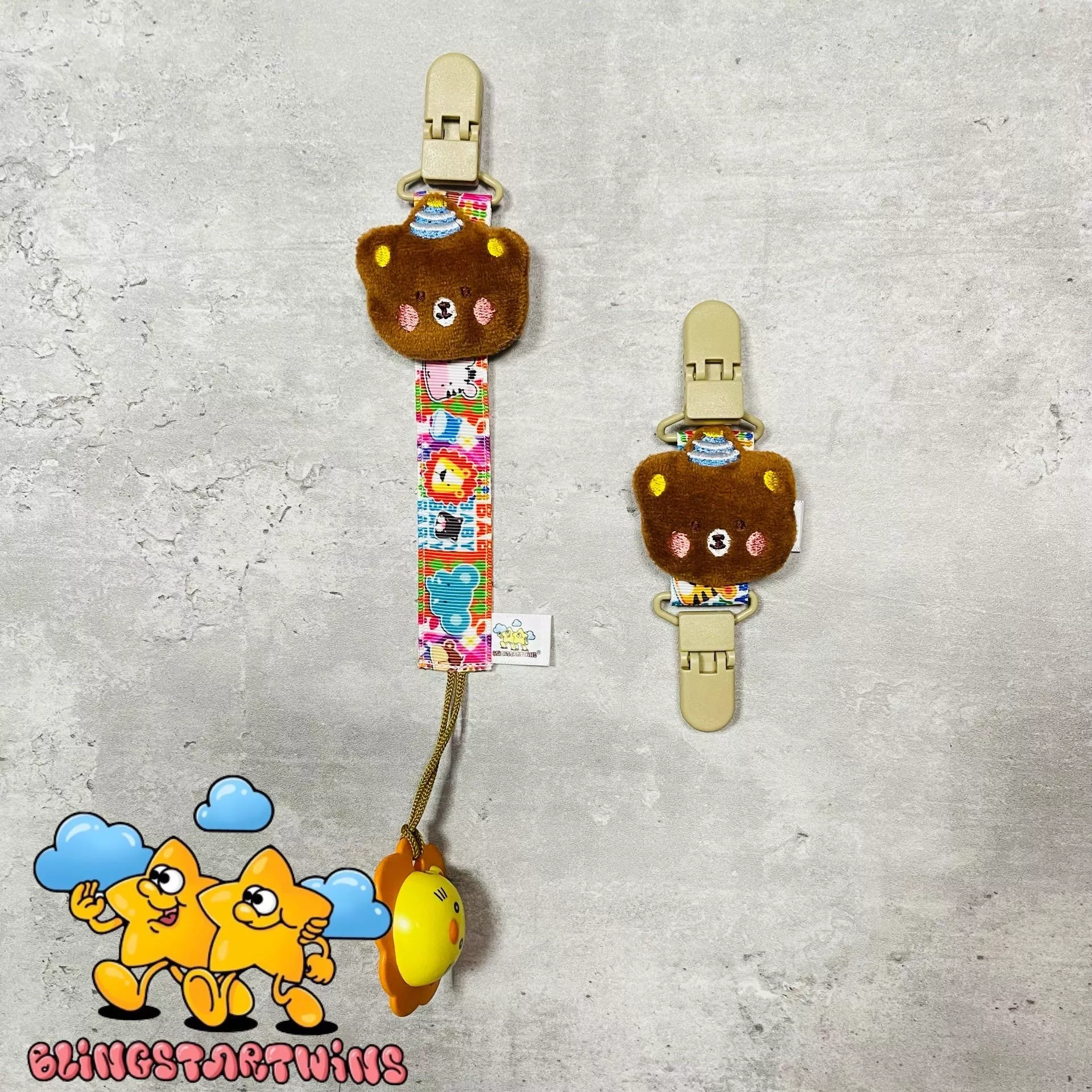 Blingstartwins®️可可熊系列奶嘴練vs萬用夾 Blingstartwins®️可可熊系列奶嘴練vs萬用夾