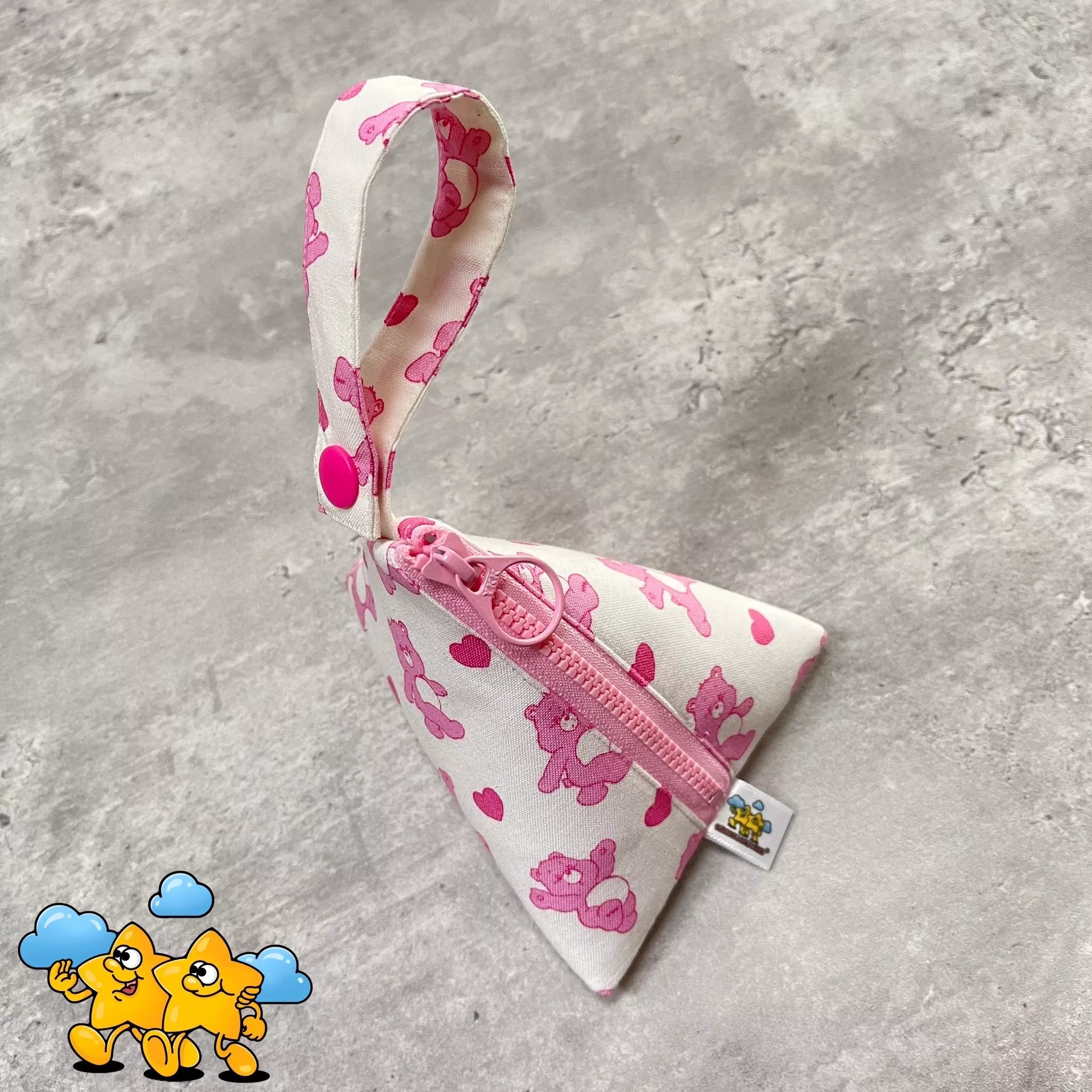 Blingstartwins®️桃紅熊熊-立體收納奶嘴包