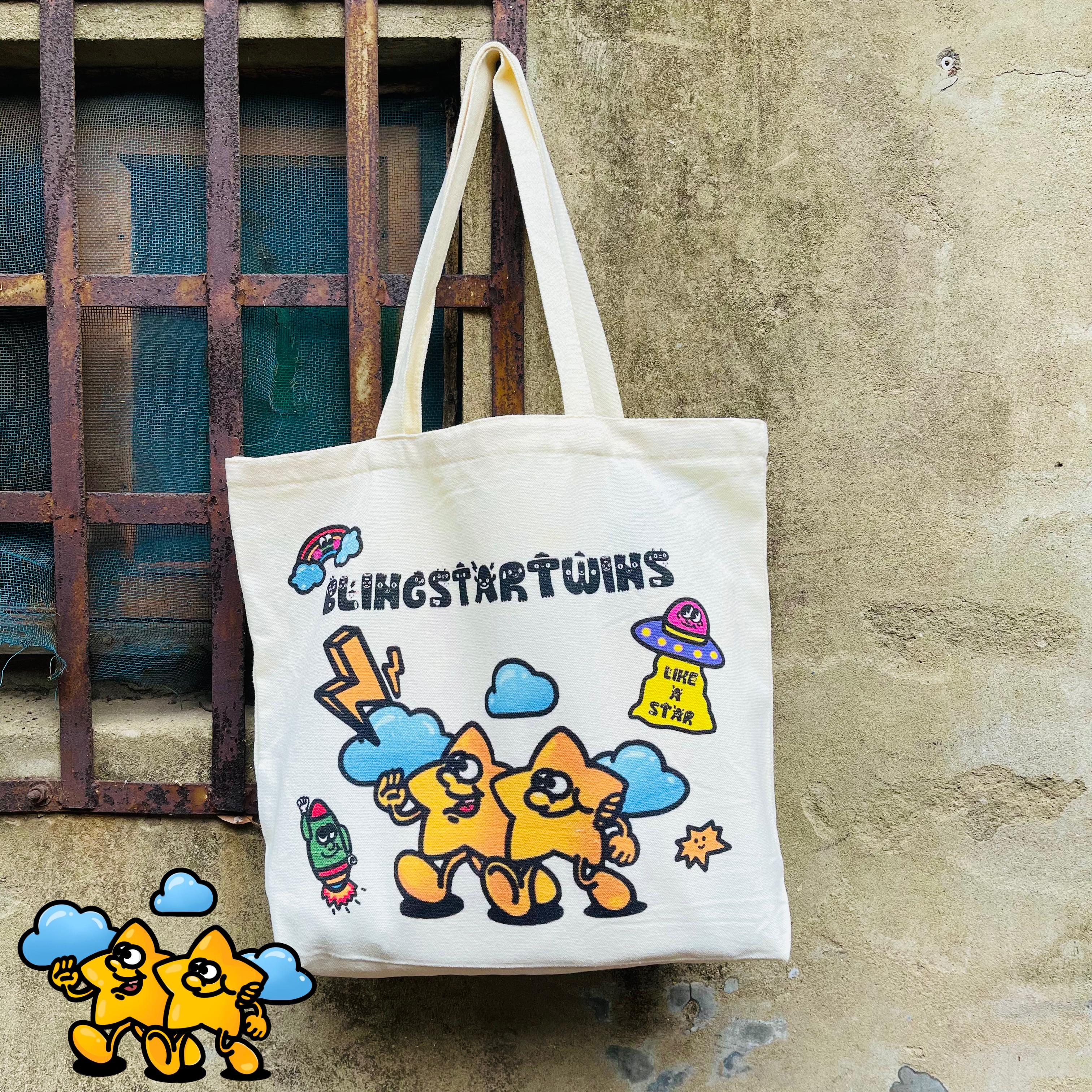 Blingstartwins®️大容量托特帆布包