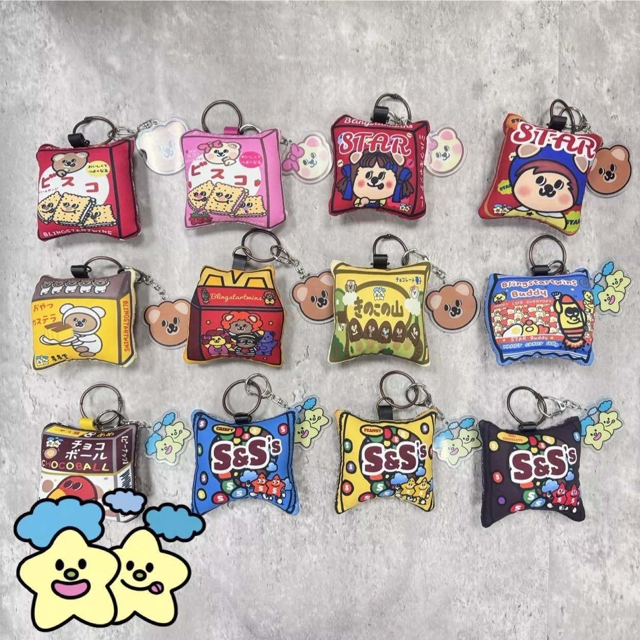 Blingstartwins®️可愛的標記-書包/棉被袋掛牌