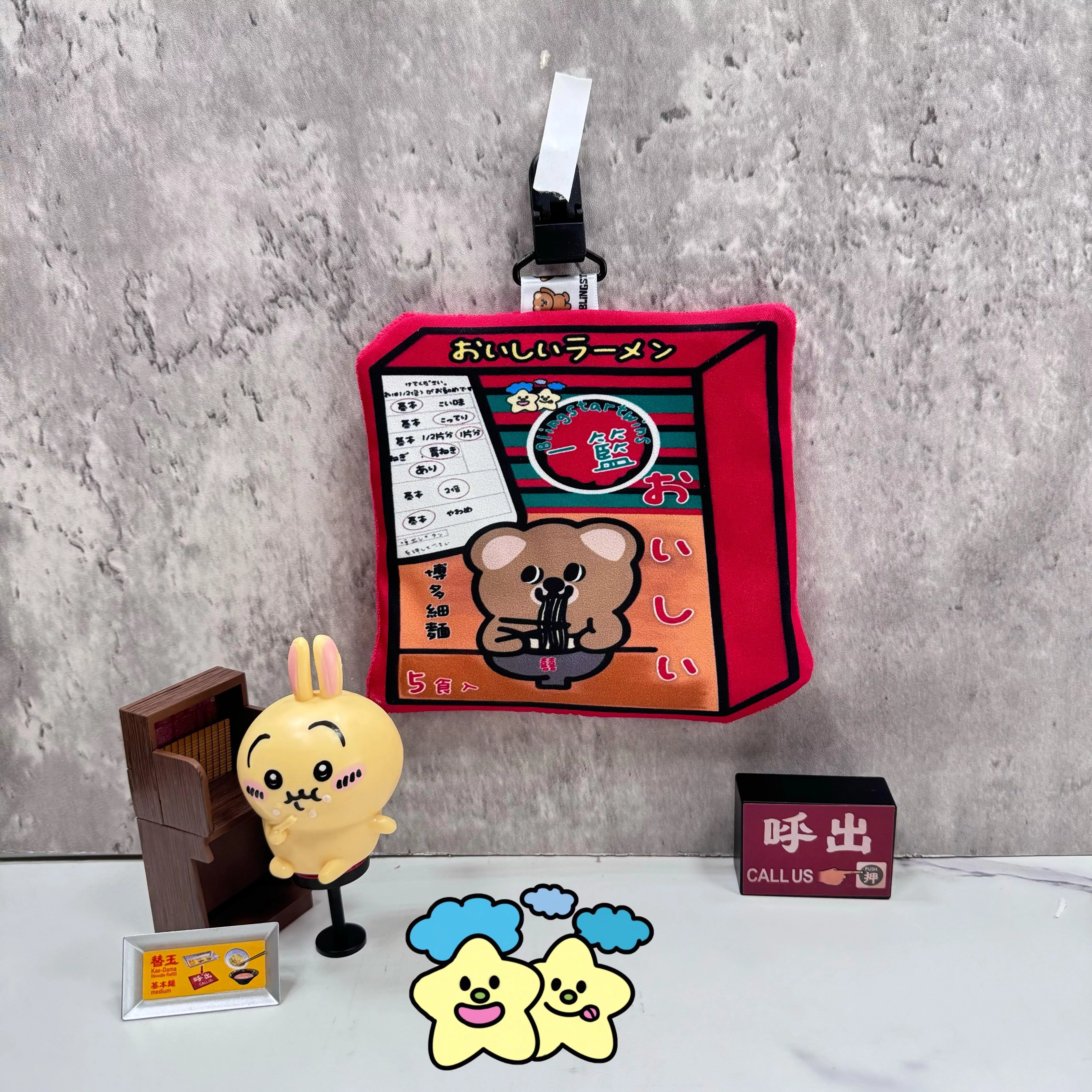 Blingstartwins®️一籃拉麵-幼兒園必備手帕夾