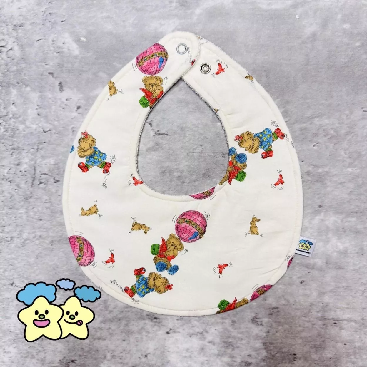Blingstartwins®️氣球熊熊-手作圍兜