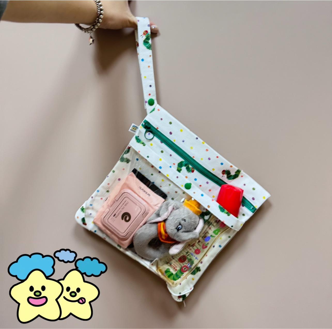 Blingstartwins®️點點毛毛蟲-手作專利尿布包