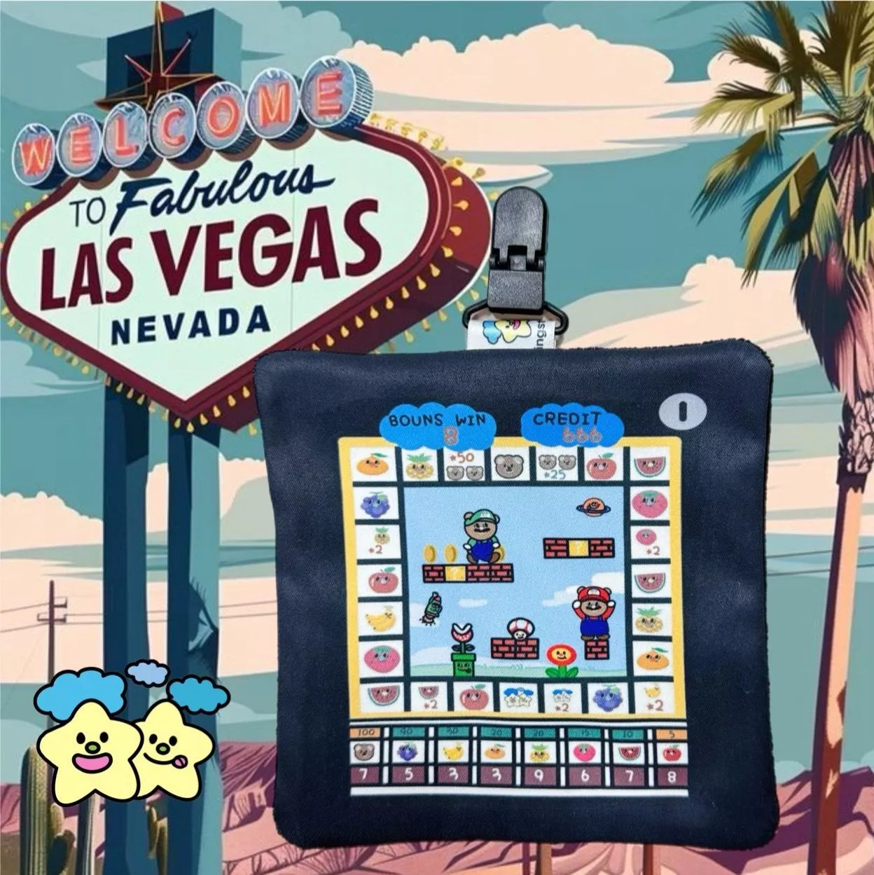 Blingstartwins®️水果台-幼兒園必備手帕夾