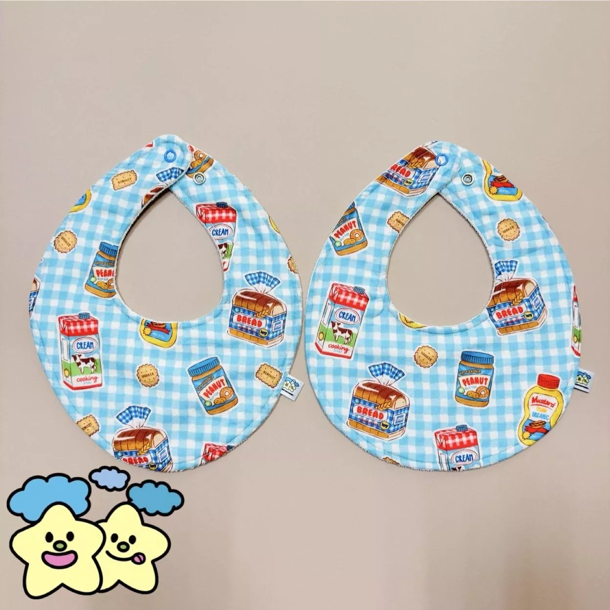 Blingstartwins®️吃早餐囉-手作圍兜