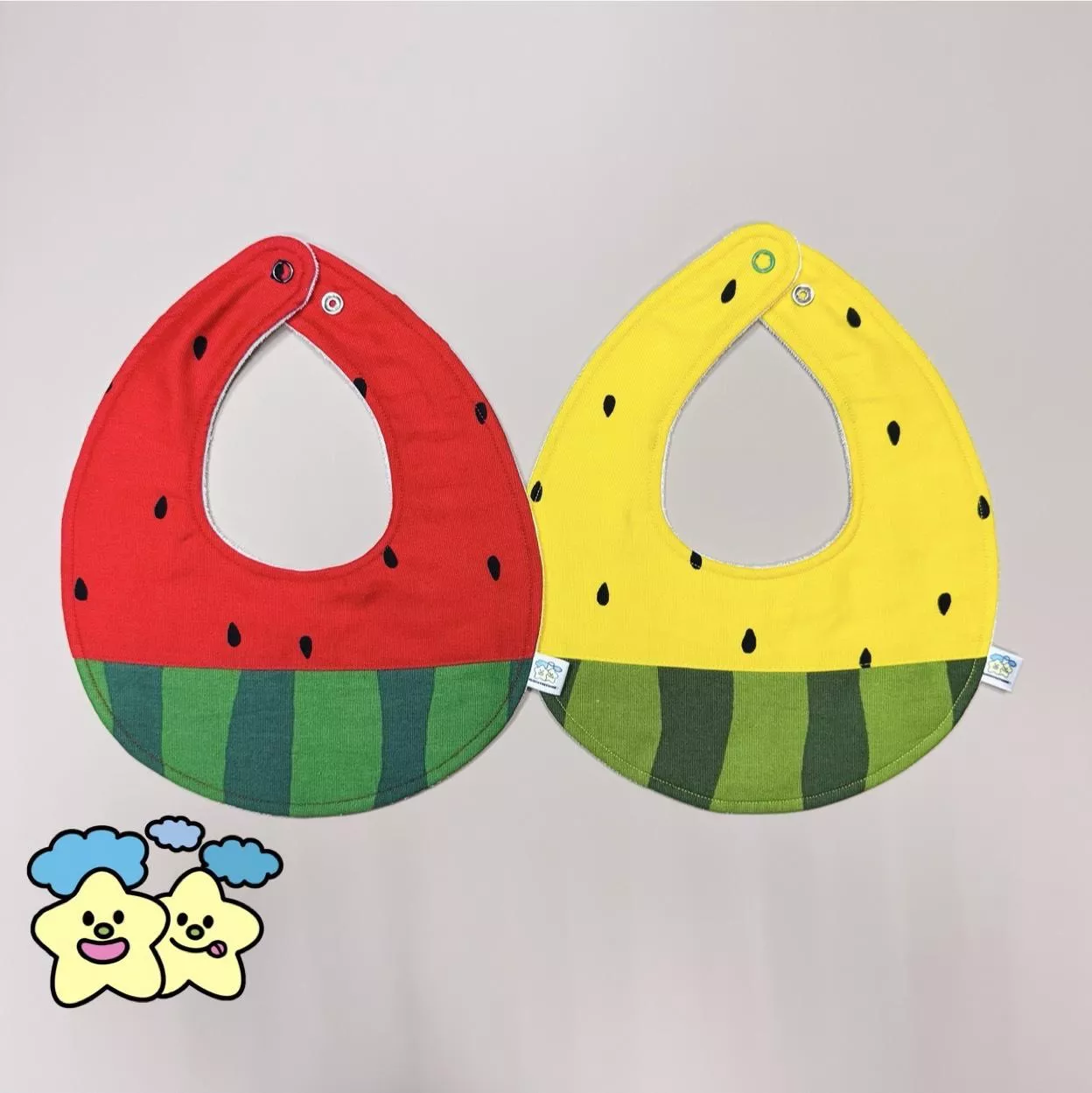 Blingstartwins®️冰涼西瓜-手作圍兜