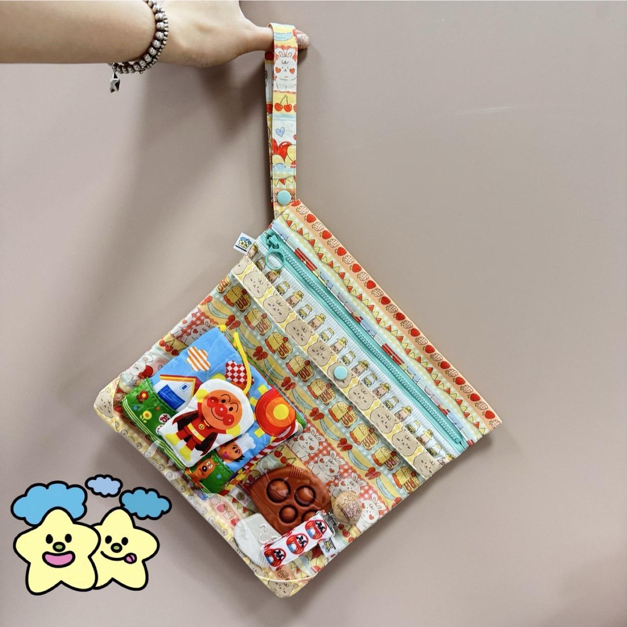 Blingstartwins®️愛心兔兔熊熊-手作專利尿布包