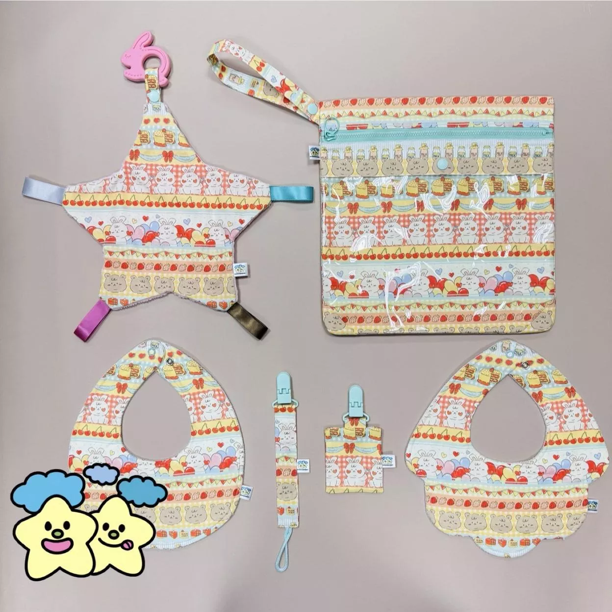 Blingstartwins®️愛心兔兔熊熊-不一樣的滿月禮盒