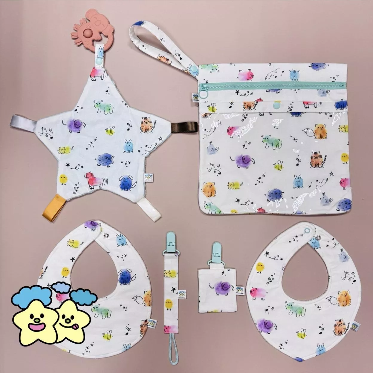 Blingstartwins®️繽紛小動物-不一樣的滿月禮盒