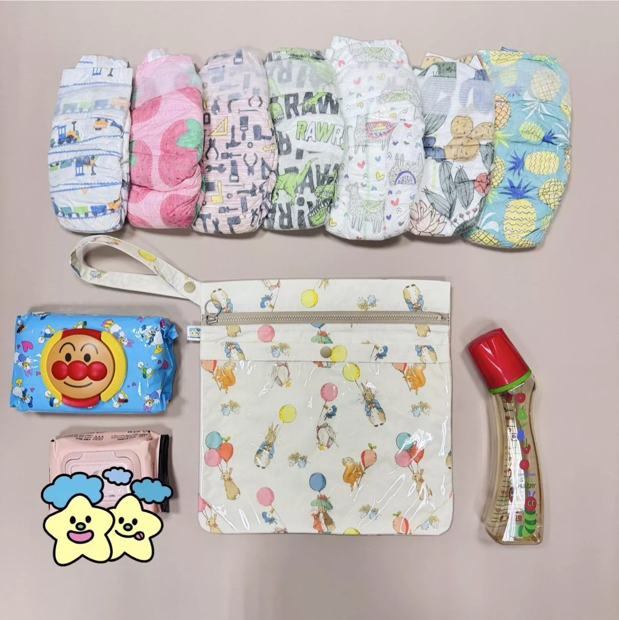 Blingstartwins®️兔兔們-手作專利尿布包