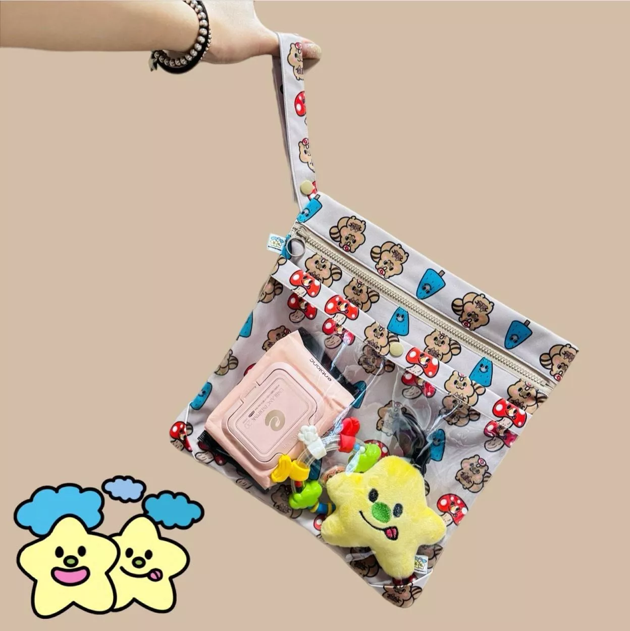 Blingstartwins®️bubble-手作專利尿布包