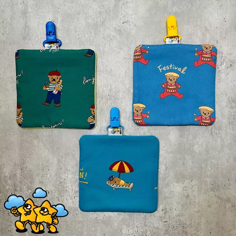 Blingstartwins®️幼兒園必備手帕夾-賣場自選布料製作賣場，麻煩下單後務必私訊告知款式