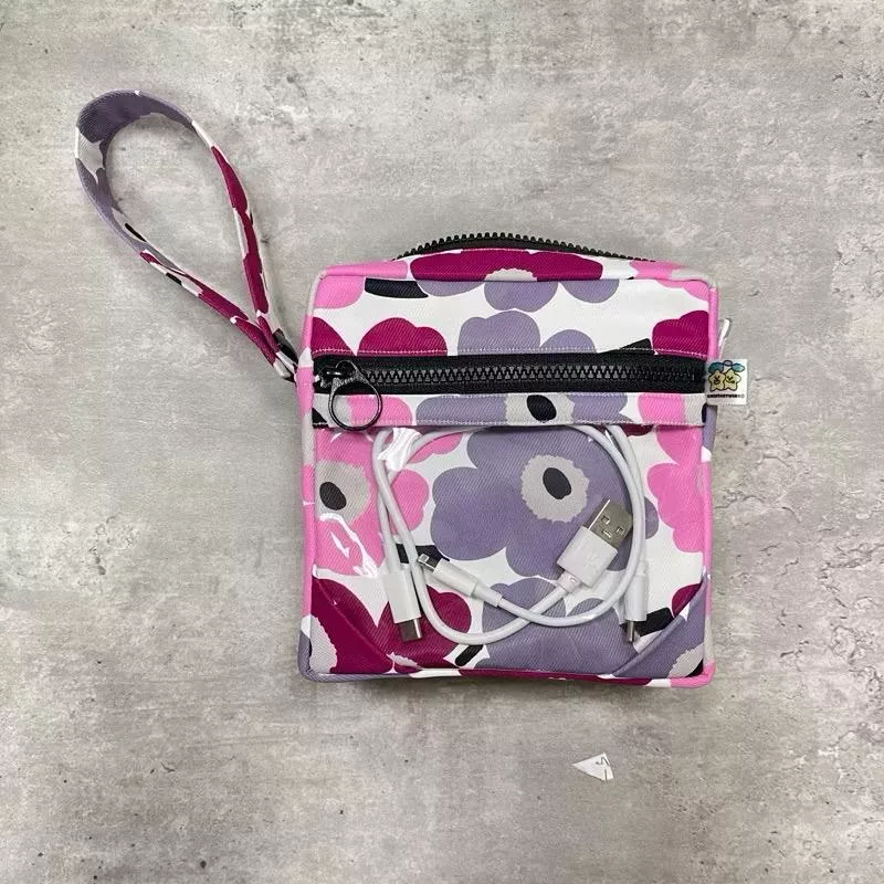 Blingstartwins®️防潑水桃紫花-專利方胖包