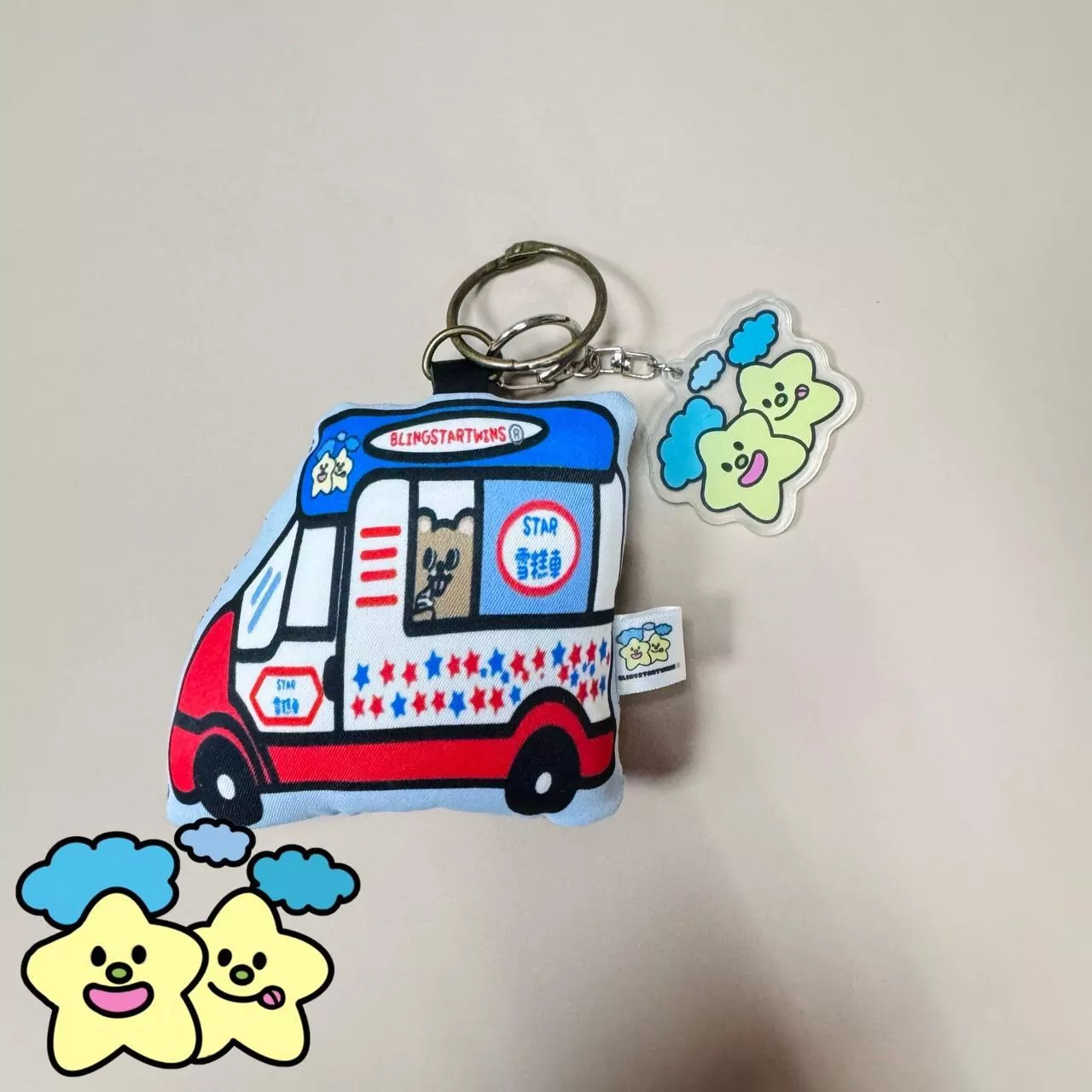 Blingstartwins®️偶遇富豪雪糕-可愛的標記書包/棉被袋掛牌