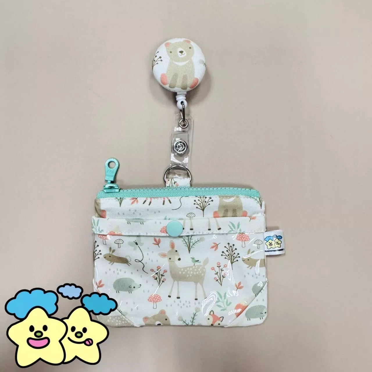 Blingstartwins®️熊熊狐狸與小鹿-手作專利識別證套/易拉釦