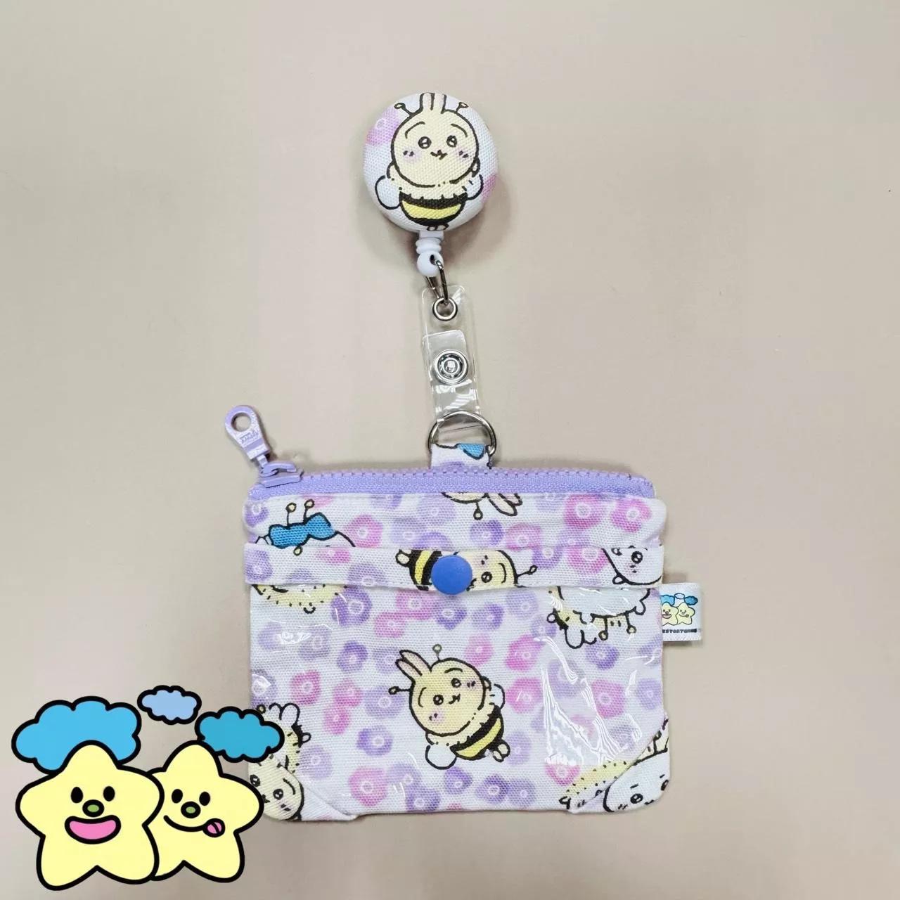 Blingstartwins®️小蜜蜂-手作專利識別證套/易拉釦