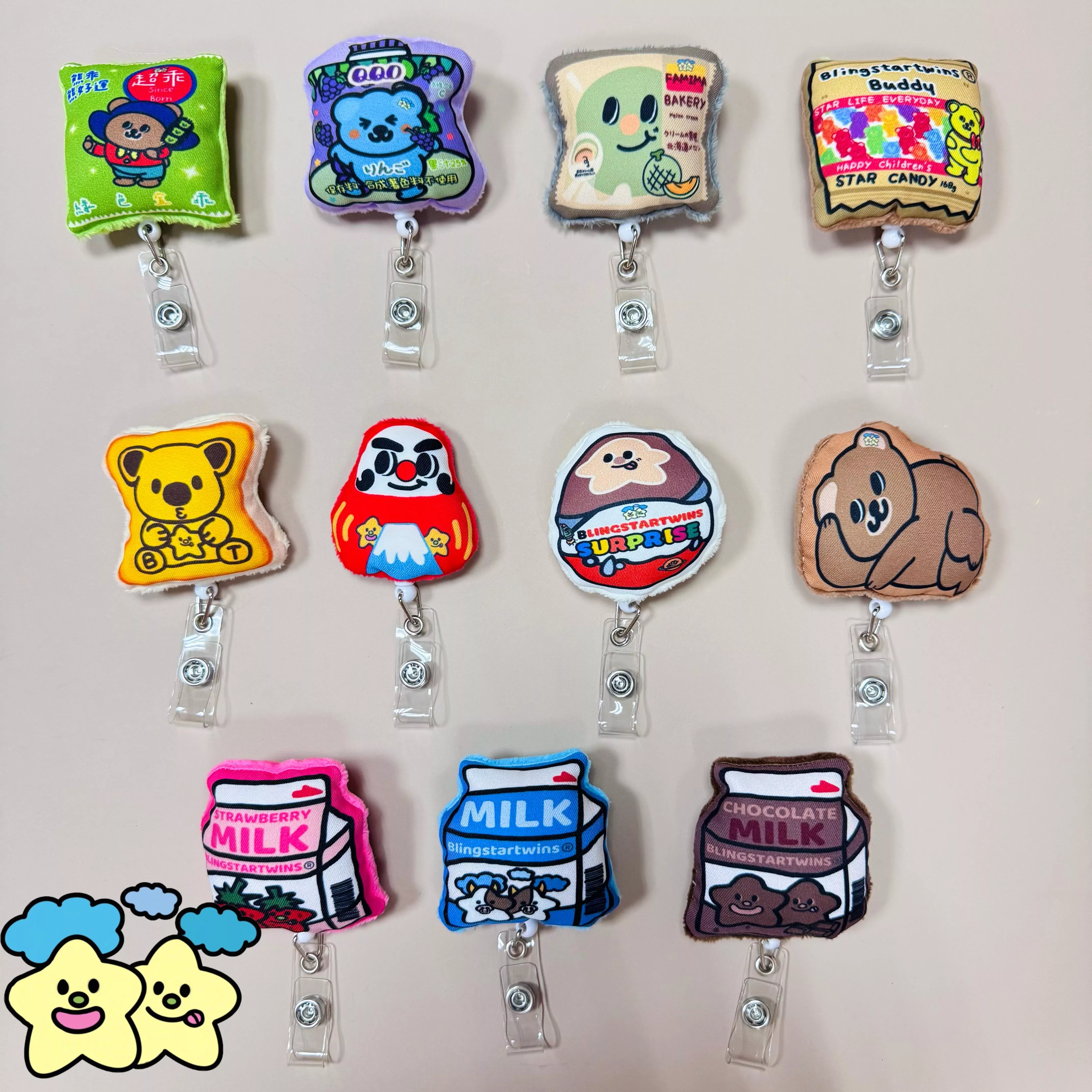 Blingstartwins®️blingstartwins胖胖浮誇毛絨易拉釦