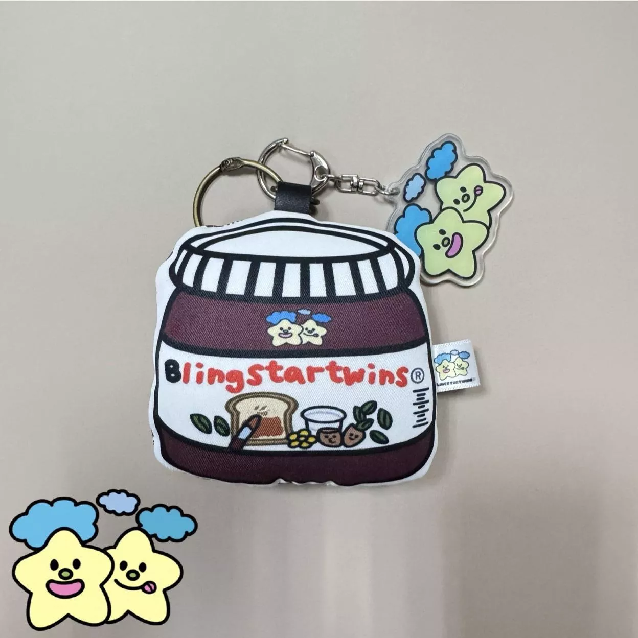 Blingstartwins®️星星巧克力醬-可愛的標記書包/棉被袋掛牌