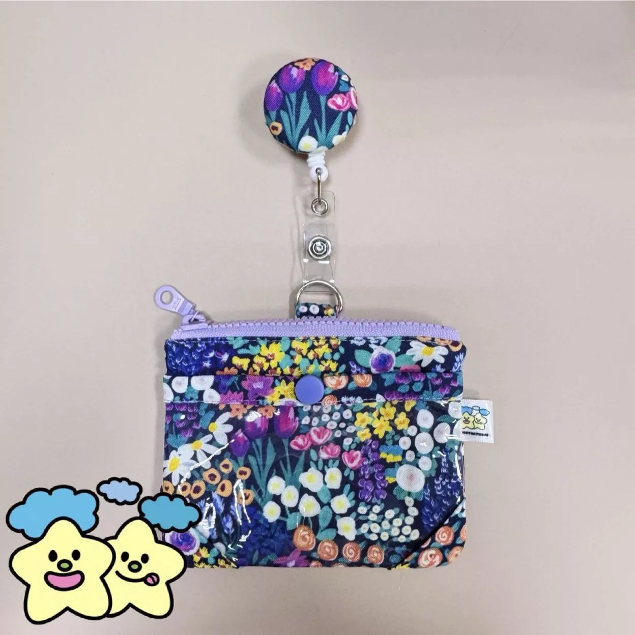 Blingstartwins®️紫色花園-手作專利識別證套/易拉釦